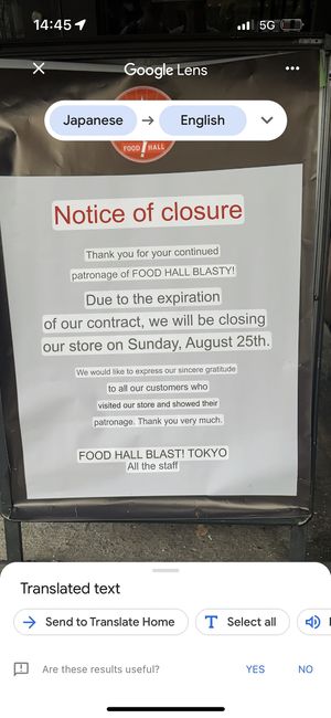 Sign outside translated   at Plant Based Tokyo in Tokyo