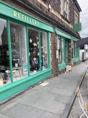 Charming shop front  at Little Green Refills in Abergavenny
