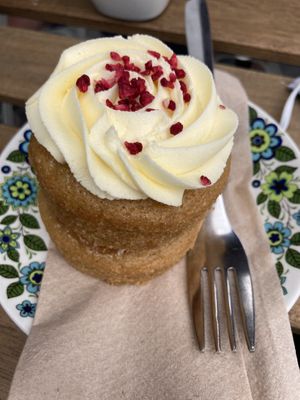 Vegan Victoria sponge  at Little Green Refills in Abergavenny