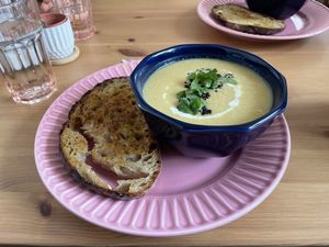Soup  at Little Green Refills in Abergavenny