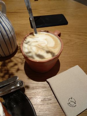 Pumpkin café at Delish Vegan Doughnuts - Malasaña in Madrid