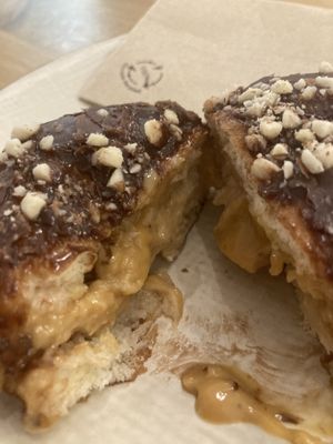 Choco and caramel peanut  at Delish Vegan Doughnuts - Malasaña in Madrid