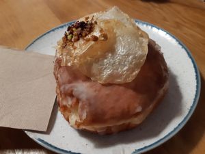 Cheesecake doughnut at Delish Vegan Doughnuts - Malasaña in Madrid