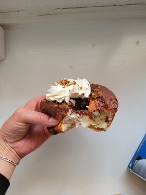 Ferrero Rocher donut at Delish Vegan Doughnuts - Malasaña in Madrid