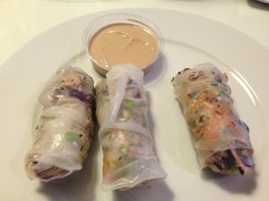 spring rolls at Catering Raw.z in Bucharest