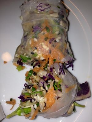close up of spring rolls at Catering Raw.z in Bucharest