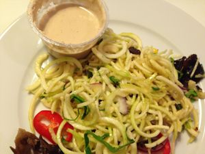 delicious raw spaghetti - the original portion was bigger, but I had already some when I remember to take a photo at Catering Raw.z in Bucharest