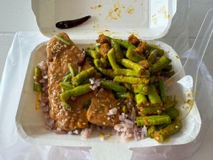 Tofu with spicy beans  at Jay House in Chumphon