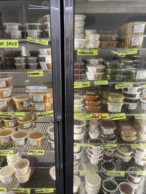 All but 2 of these are vegan  at Tavlin Market in Bellmore