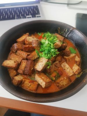 Bohnen Eintopf mit Tofu at Zimtzicke in Munich