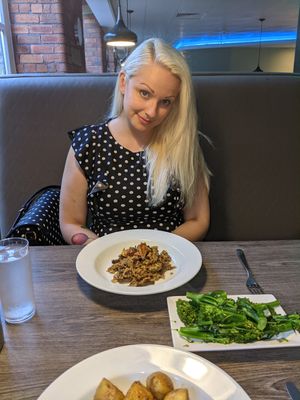 Mushroom risotto at Titanic Spa in Huddersfield