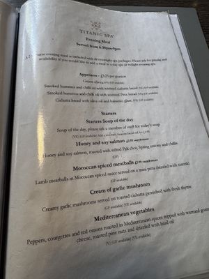 Starters  at Titanic Spa in Huddersfield