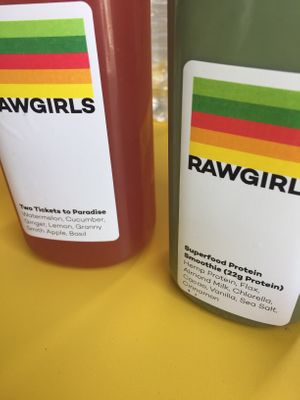 I had the Superfood Protein shake. I would recommend if you need a protein blast.  at RAWGIRLS Downtown in Memphis
