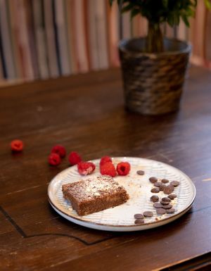 Schoko Brownie at Vegitalian in Salzburg