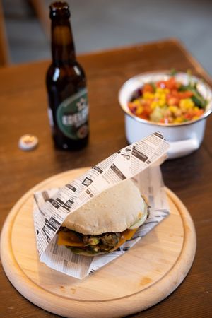 Burger at Vegitalian in Salzburg