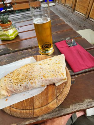 Burrito and very good beer at Vegitalian in Salzburg