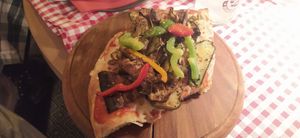 Pizza at Vegitalian in Salzburg