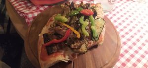 Pizza at Vegitalian in Salzburg