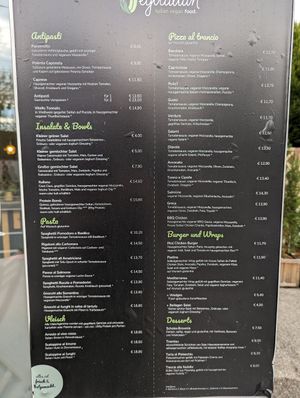 Menü at Vegitalian in Salzburg