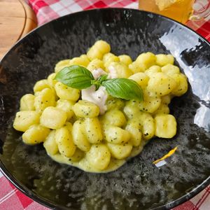 Gnocci Zucchine e Ricotta at Vegitalian in Salzburg