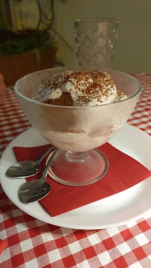 tiramisu at Vegitalian in Salzburg