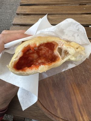 Panzerotto - sooo lecker gefüllt  at Vegitalian in Salzburg