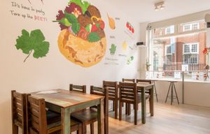 Hummus Falafel En Meer interior at Hummus Falafel En Meer in Breda