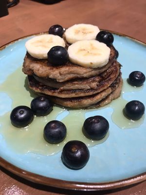 Vegan pancakes  at Tinobu in Valencia