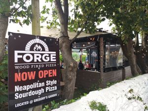 Outside at Forge Wood Fired Pizza in Castlegregory