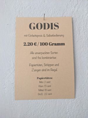 Menu at Herr Nilsson GODIS in Berlin