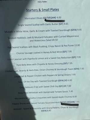 Couple of Vegan Starters   at Sea Shanty  in Holyhead