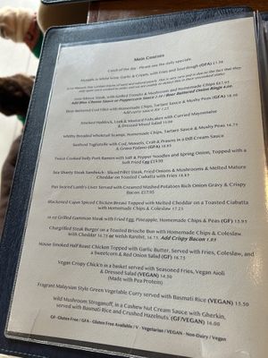 Menu 2024   at Sea Shanty  in Holyhead