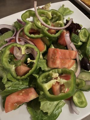 Village salad (asked for small as a side and with no feta)  at Pingouino in Paphos