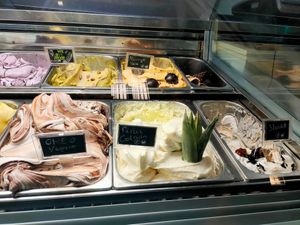 Flavors at Madonna Gelateri in Girona