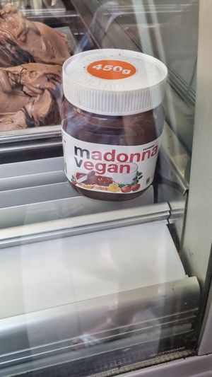 Vegan nutella at Madonna Gelateri in Girona