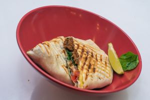 Veg-Italian Wrap - Plant Based meatballs and vegan cheese at Downtown D'Lites Cafe in Kilgore