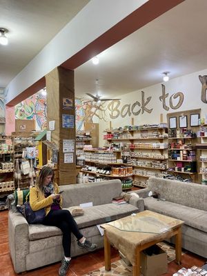 Seating in store  at Back to Nature in Dahab