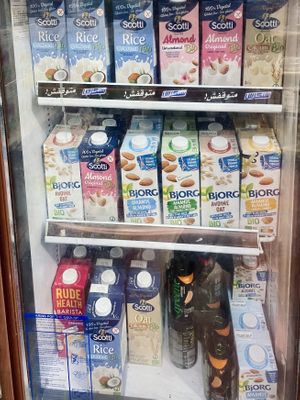 Imported plant milks  at Back to Nature in Dahab