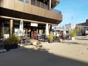 Outdoor seating at Fuji in Winterthur