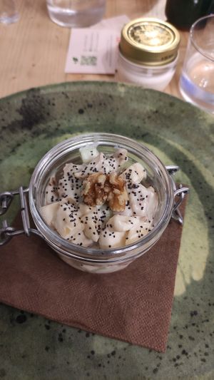 Vegan ceasar salad at Idem Con Patate in Turin