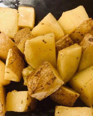 Roast potatoes  at Idem Con Patate in Turin