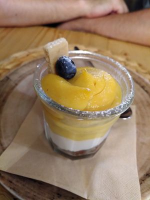 Melon dessert at Idem Con Patate in Turin