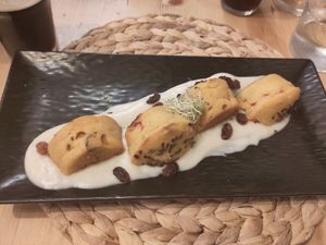 Cheesy muffins at Idem Con Patate in Turin