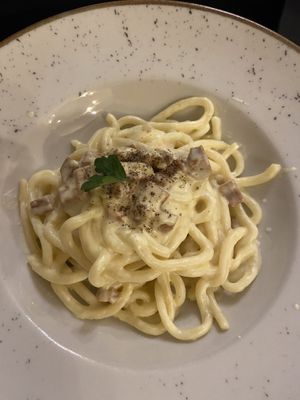 Carbonara  at Idem Con Patate in Turin