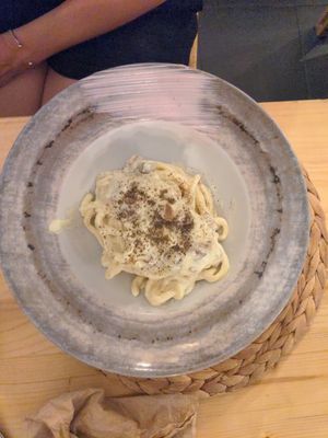 Carbonara at Idem Con Patate in Turin