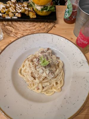 Carbonara at Idem Con Patate in Turin