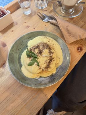 Carbonara Pancakes also really recommendable   at Idem Con Patate in Turin