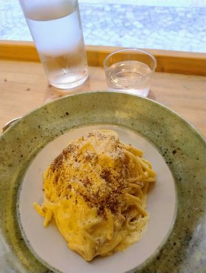 Carbonara at Idem Con Patate in Turin
