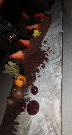 vegan chocolate cake at Madera in London