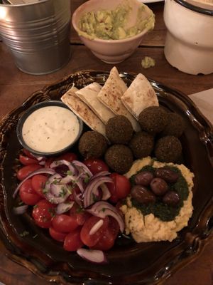 Falafel dinner  at Moinho Dom Quixote in Colares